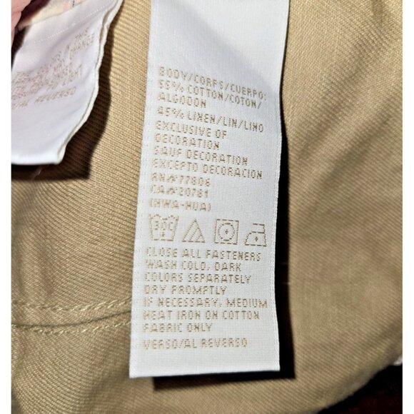 Tommy Hilfiger Linen Blend Khaki Jacket Women's Sz 8 Vintage 2003 - Picture 7 of 8